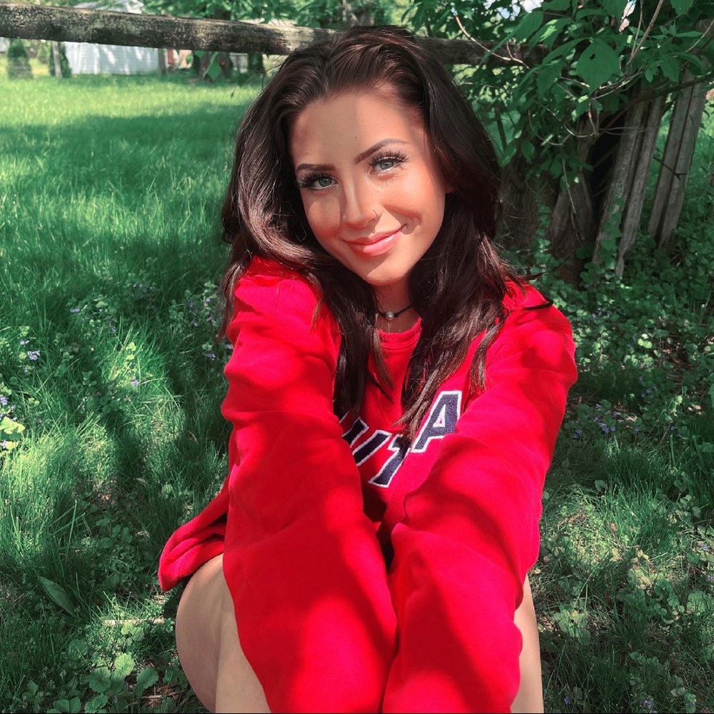 Oversized Red Nautica pullover sweater